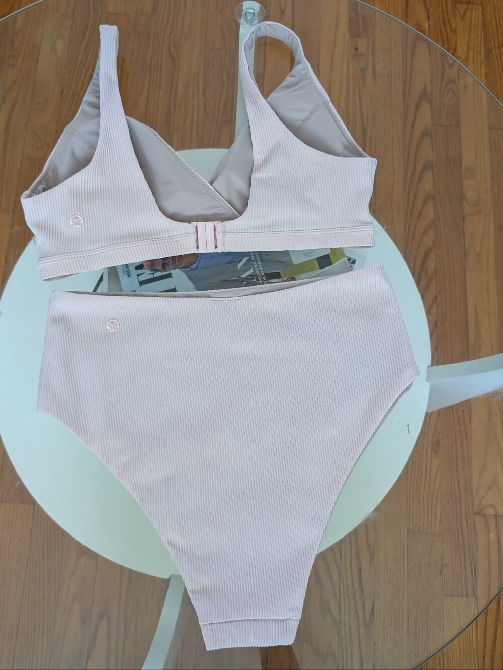 Lululemon Clear Waters Bikini Top & High Rise Bottom Set Landscape light pink - Picture 3 of 16